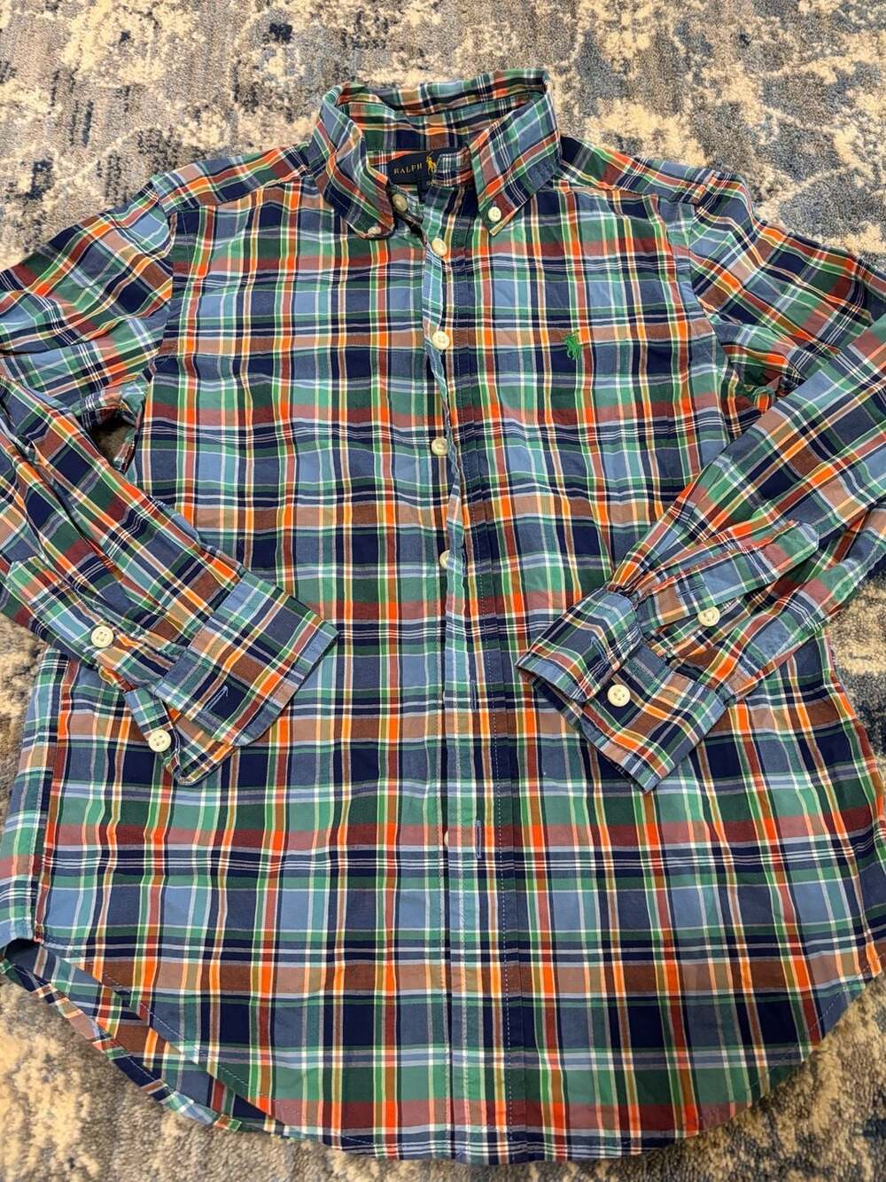 Ralph Lauren Plaid Button Down Shirt Size S(8)